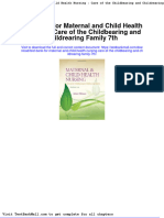 Full download Test Bank for Maternal and Child Health Nursing Care of the Childbearing and Childrearing Family 7th pdf full chapter