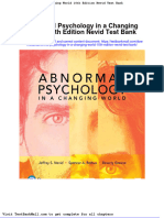 Full Download Abnormal Psychology in A Changing World 10th Edition Nevid Test Bank PDF Full Chapter