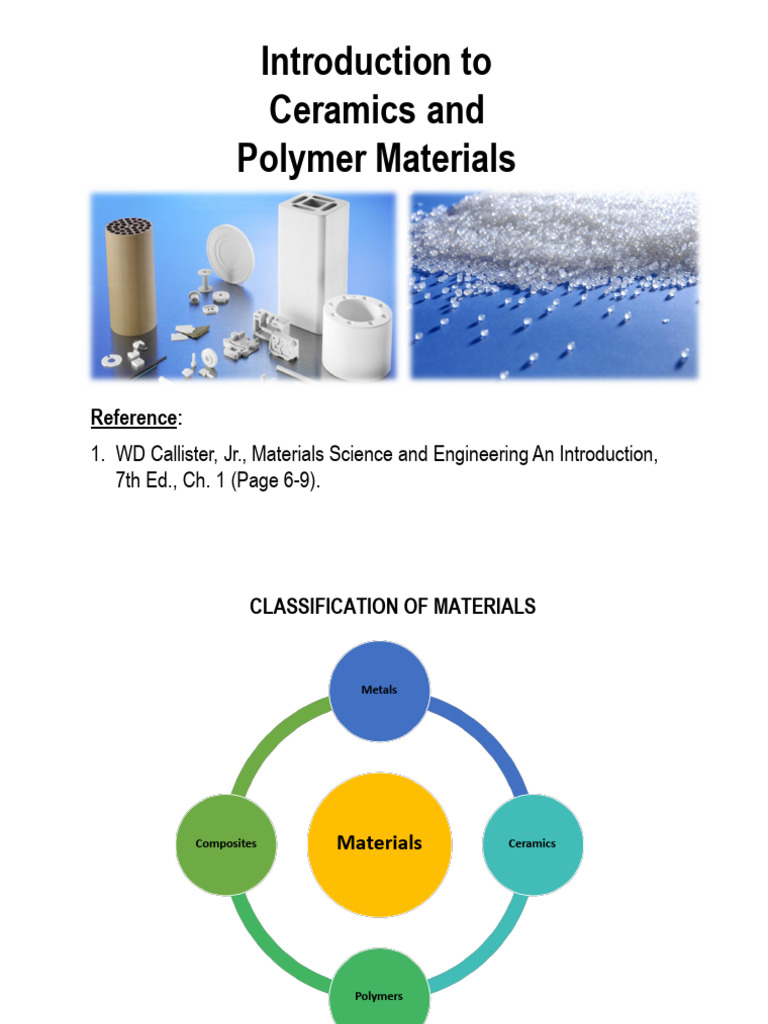 Chapter 1_Ceramics and Polymer PDF Polymers Ceramics