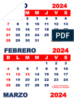 Calendario 2024 Mignon