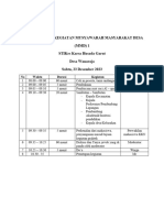 Susunan Acara Kegiatan Musyawarah Masyarakat Desa