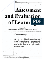 Assessment and Evaluation of Learning 1