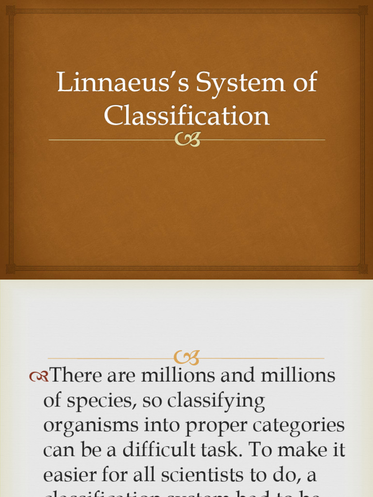 Overview of Linnaean Classification System | PDF | Taxonomy (Biology ...
