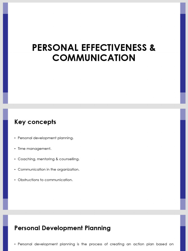 Personal Effectiveness & Communication Guide | PDF | Communication ...