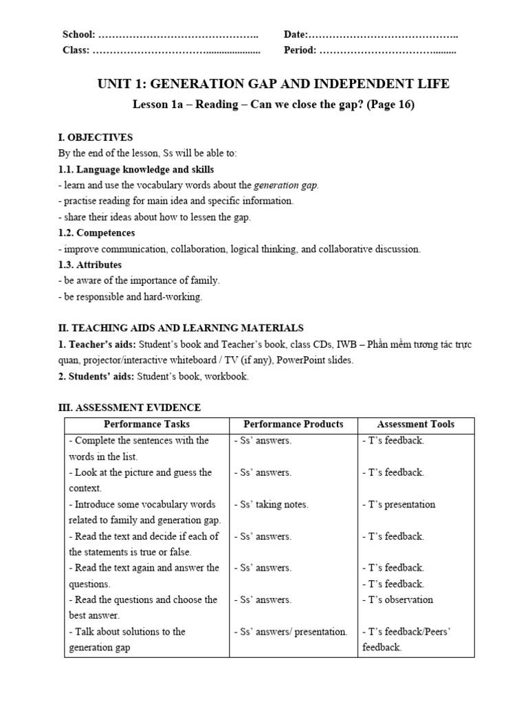 Bridging the Generation Gap in Class | PDF | Vocabulary | Adolescence