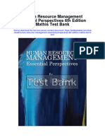 Instant Download Human Resource Management Essential Perspectives 6th Edition Mathis Test Bank PDF Full Chapter