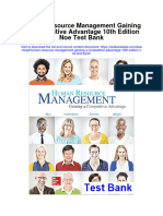 Instant download Human Resource Management Gaining a Competitive Advantage 10th Edition Noe Test Bank pdf full chapter