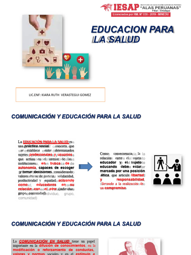 Tema 01 Tecnicas Educativas en Salud | PDF | Educación para la salud ...