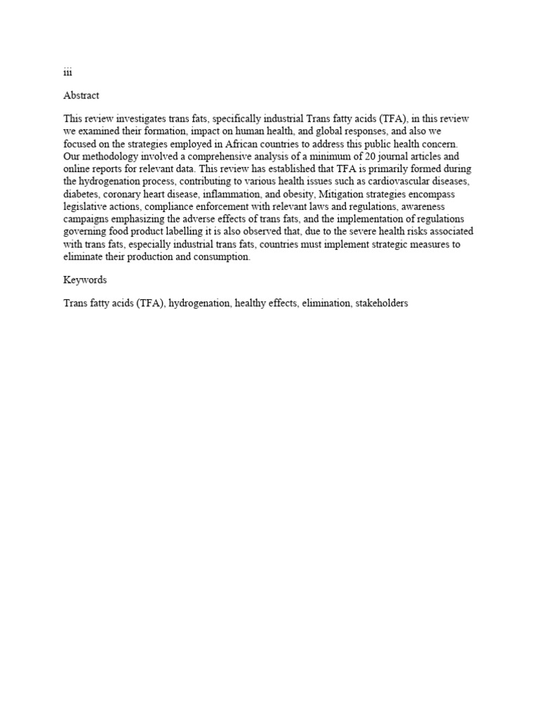Gracian S Assignment..Edited | PDF | Trans Fat | Fat