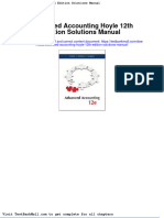 Full Download Advanced Accounting Hoyle 12th Edition Solutions Manual PDF Full Chapter
