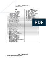 2ND Sem - Class List W and Without Ablaza