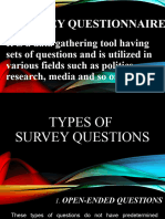 Types of Survey Questions