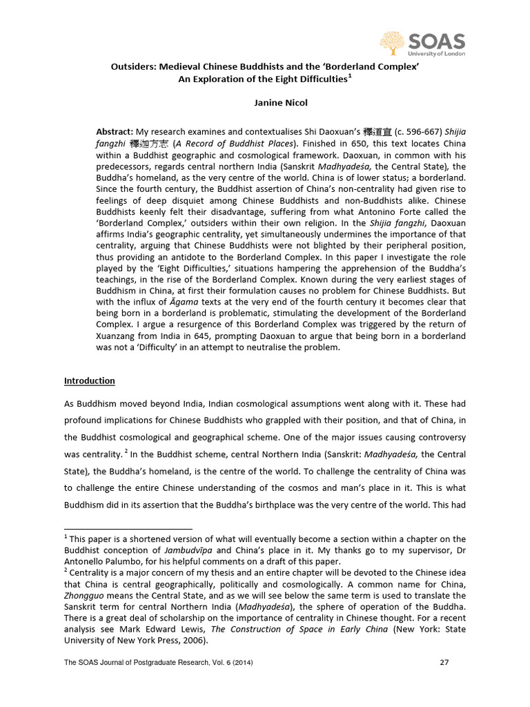 Meidieval Chinese Buddhist and Borderland Complex | PDF