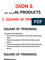 Lesson 3 Square of Trinomial