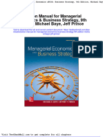 Full Download Solution Manual For Managerial Economics Business Strategy 9th Edition Michael Baye Jeff Prince PDF Full Chapter