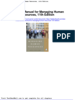 Full Download Solution Manual For Managing Human Resources 11th Edition PDF Full Chapter