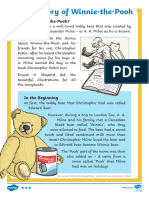 The History of Winniethepooh Differentiated Reading Comprehension Activity