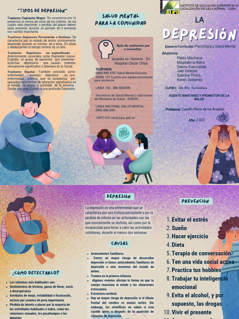 Tipos y Tratamientos de la Depresión | PDF | Depresión (estado de ánimo ...