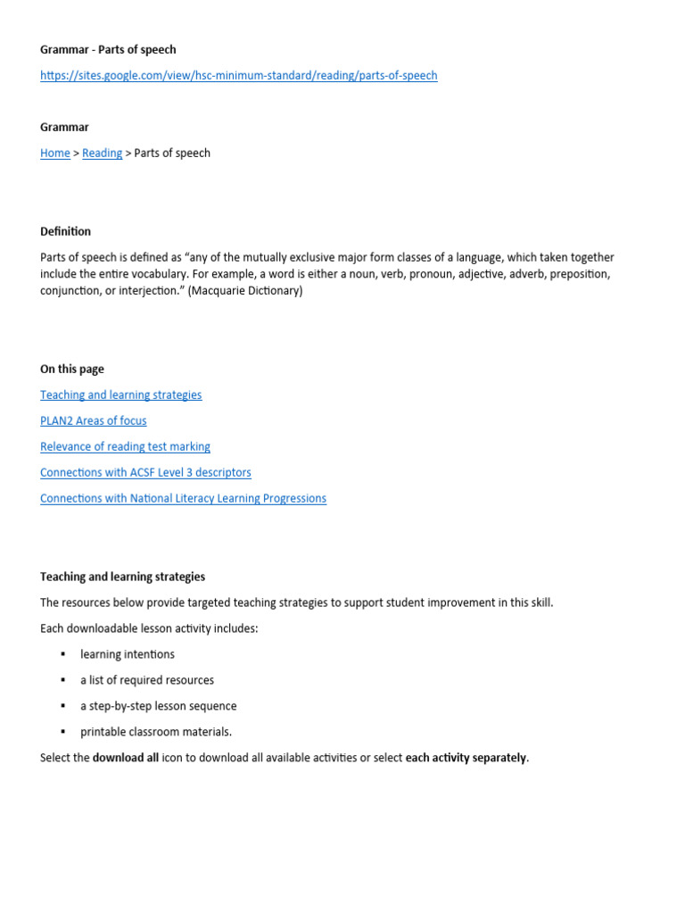 PARTS OF SENTENCES IN ENGLISH GRAMMAR PDF visual data 2