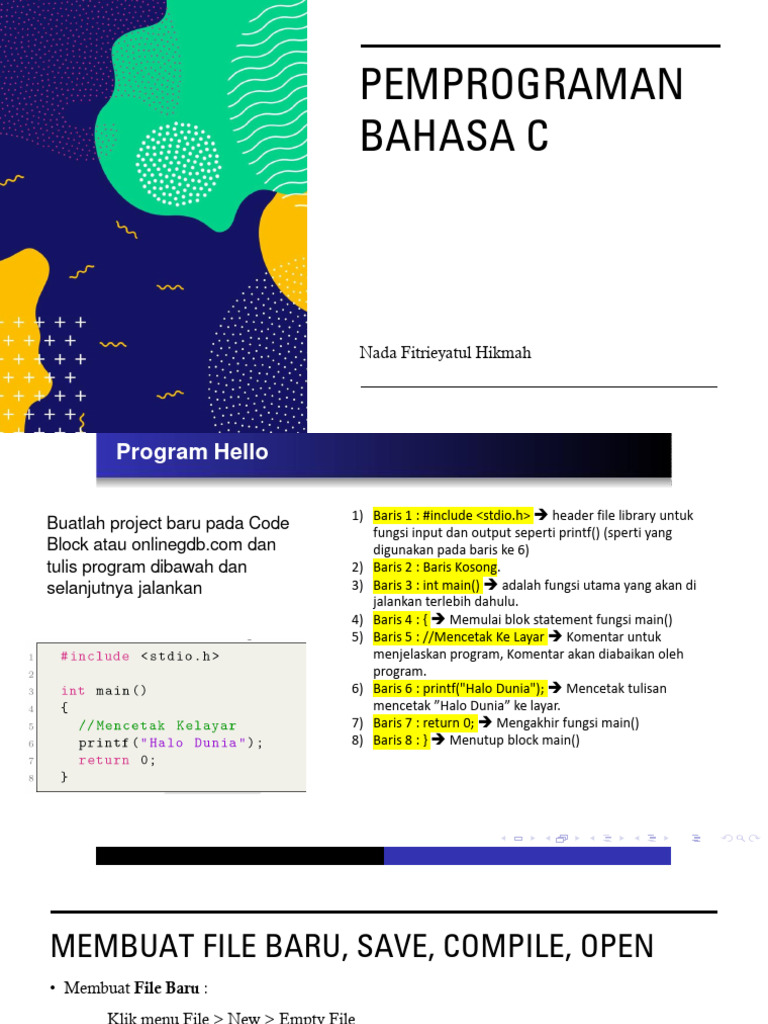 (3-4) Pemprograman Bahasa C, Algoritma | PDF