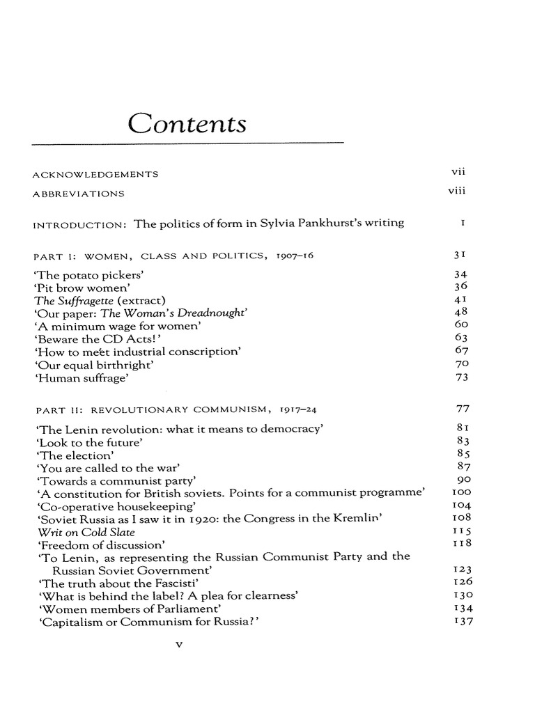 Sylvia Pankhurst Reader | PDF