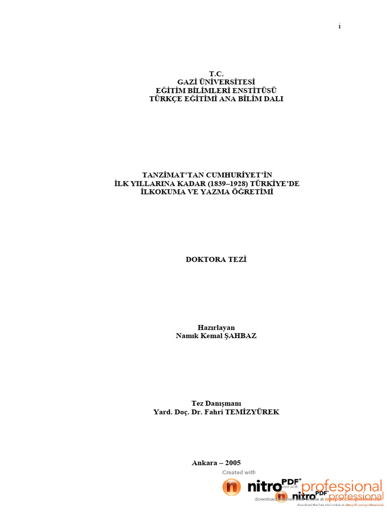 Tanzimat Tan Cumhuriyet in Ilk Yillarina | PDF