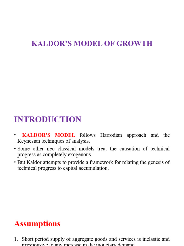 Kaldor Model | PDF | Economic Growth | Economies