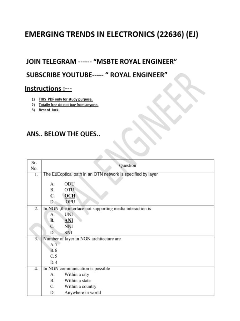 (22636) Emerging Trends in Electronics (EJ) Circuit Diagram