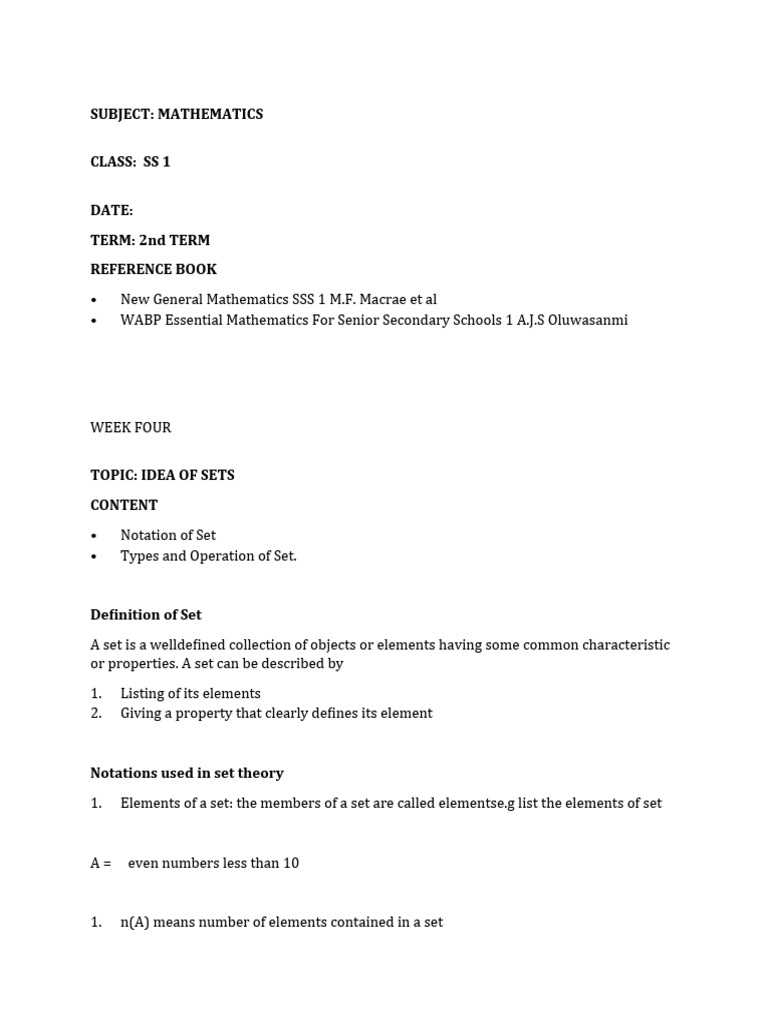 Idea of sets pdf set mathematics abstract algebra