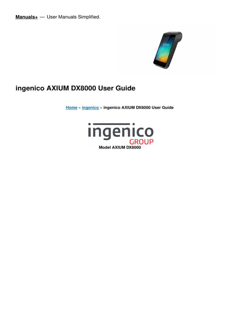 Axium Dx8000 Manual PDF
