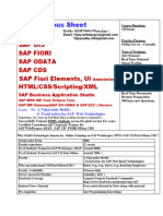 SAP Ui5 Fiori OData CDS Course Content Latest