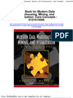 Full Download Test Bank For Modern Data Warehousing Mining and Visualization Core Concepts 0131014595 PDF Full Chapter