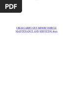 CBLM Carry Out Minor Vehicle Maintenance and Servicing