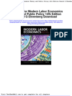 Full Download Test Bank For Modern Labor Economics Theory and Public Policy 12th Edition Ronald G Ehrenberg Download PDF Full Chapter