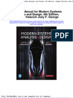 Full Download Solution Manual For Modern Systems Analysis and Design 9th Edition Joseph Valacich Joey F George PDF Full Chapter