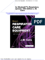 Full Download Test Bank For Mosbys Respiratory Care Equipment 10th Edition J M Cairo PDF Full Chapter