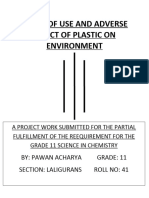 Study of Use and Adverse Effect of Plastic