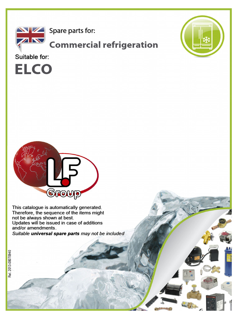ELCO Commercial Refrigeration Parts Catalog | PDF | Components ...