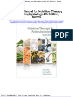 Full Download Solution Manual For Nutrition Therapy and Pathophysiology 4th Edition Nelms PDF Full Chapter