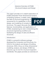 Comprehensive Overview of ETABS Software For Structural Analysis and Design