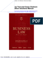 Full Download Business Law Text and Cases Clarkson 11th Edition Solutions Manual PDF Full Chapter