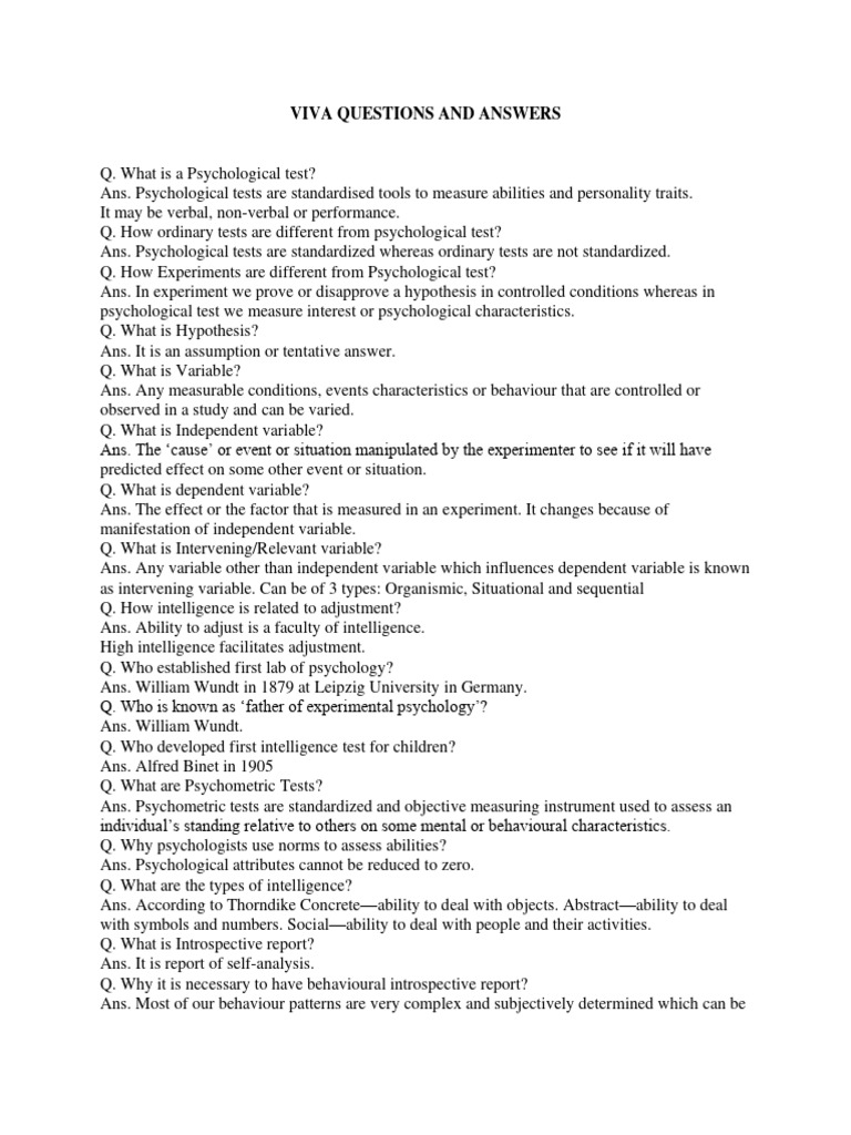 Viva questions and answers pdf