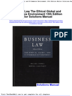 Business Law The Ethical Global and e Commerce Environment 15th Edition Mallor Solutions Manual