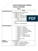 STD-3 Syllabus 2nd Term 2nd Assessment 2023-24
