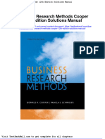 Full Download Business Research Methods Cooper 12th Edition Solutions Manual PDF Full Chapter