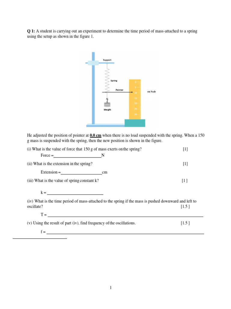 Practical test pdf pendulum force