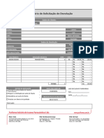 Formulário de Solicitação de Devolução: Dados Do Cliente