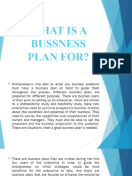 What Is A Bussness Plan For