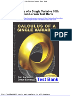 Full Download Calculus of A Single Variable 10th Edition Larson Test Bank PDF Full Chapter