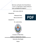 Economics For Public Policy NFC Award by Muhammad Sadiq